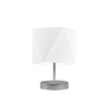 Lampa Pasadena stínidlo bílé stojan stříbrný