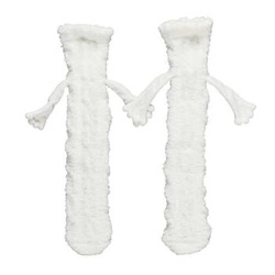 Ponožky s magnetickými tlapkami bílé