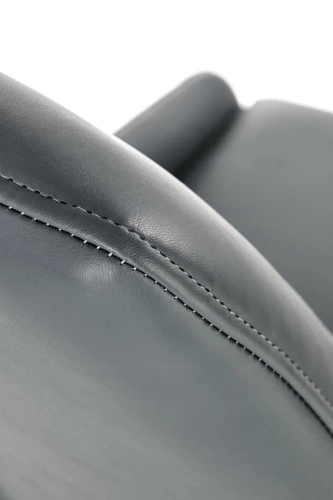 Čalouněná židle Isabelle ekokůže šedá moderní do jídelny a obýváku na černých nohách