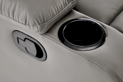 Rozkládací křeslo Persjan Intesi do obýváku s podnožkou šedá ekokůže moderní relax