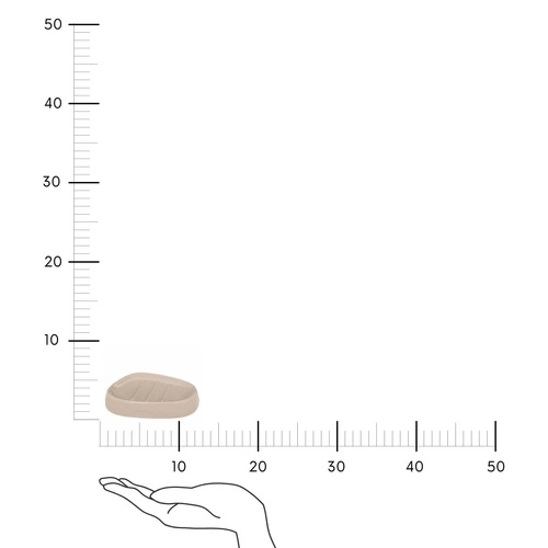 Keramická oválná mýdlenka Colors béžová do koupelny moderní 5five simply smart