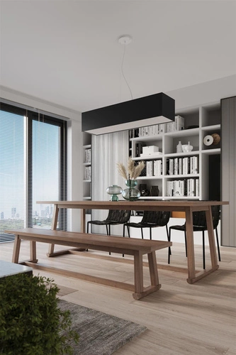 Moderní černý lustr SANTA BIS 80, 3 světla, nad stůl nebo kuchyňský ostrůvek