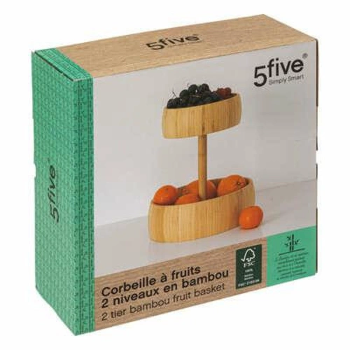 Dvojitý bambusový koš na ovoce