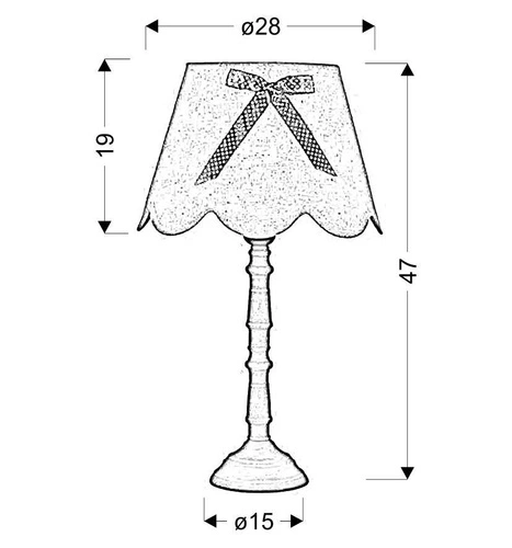 Stolní lampa Vibu 1x60W E27 lněná