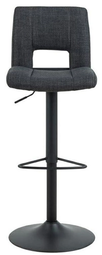 Barová židle Sylvia moderní čalouněná s opěrkou otočná výškově nastavitelná tmavě šedá do kuchyně Actona
