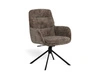 Actona Edgar otočná jídelní židle čalouněná hnědá loft