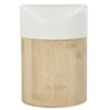 Intesi Mini odpadkový koš do koupelny a kuchyně bambusový bílý s otočným víkem 1 l