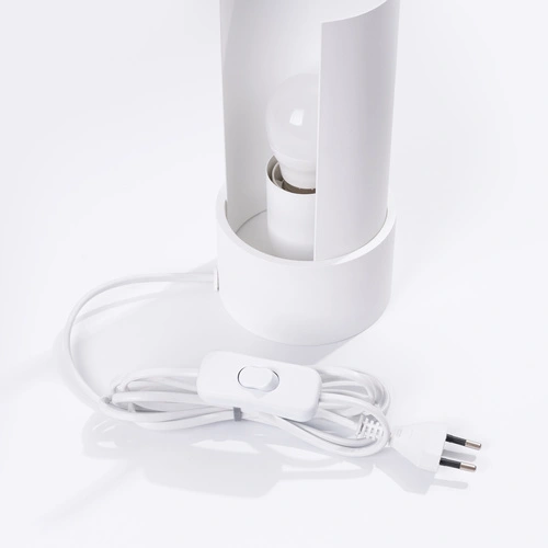 Minimalistická stolní lampa FLASH bílá ocelová s nastavitelným úhlem svícení do pracovny