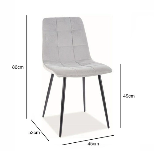 Židle Mello Matt Velvet 85 šedá