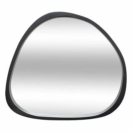 Závěsné zrcadlo Wayne 63x57 cm moderní černé do koupelny a předsíně Atmosphera