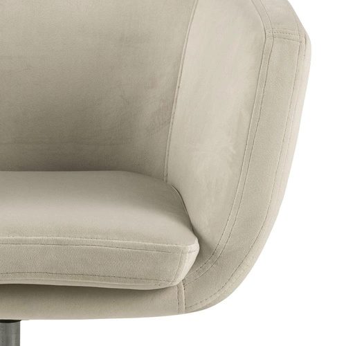 Ergonomická otočná kancelářská židle Nora béžový samet s područkami k psacímu stolu