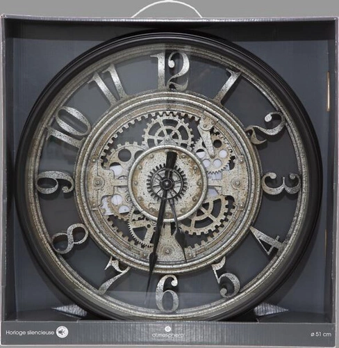 Industriální nástěnné hodiny Meca Atmosphera 50 cm loftové do obýváku a předsíně