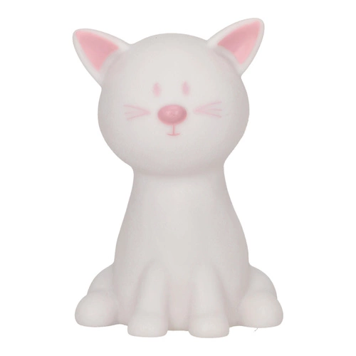 Dětská noční lampička Cat Night bílá moderní přenosná LED s nastavitelnou barvou Intesi