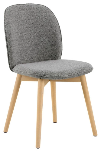 Čalouněná židle Cindy šedá Actona do jídelny a obýváku skandinávský styl s dřevem