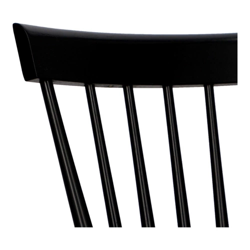 Dřevěná jídelní židle Tulno černá retro do kuchyně a jídelny vintage