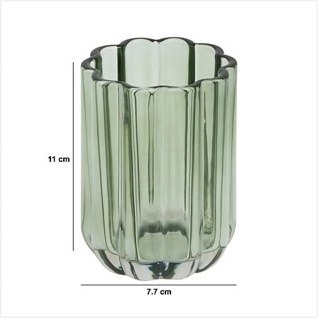 Skleněný kelímek na kartáčky Florea zelený