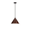Dunca 25 černá 1x40 E27 závěsná lampa tmavý ořech stínítko