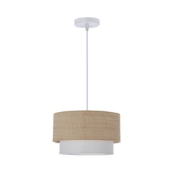 Závěsné svítidlo Ritana moderní bílé textilní do obýváku a jídelny výškově nastavitelné