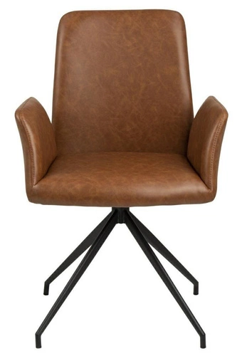 Jídelní židle s područkami z ekokůže Naya Vintage hnědá Actona