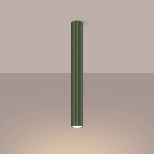 Stropní svítidlo KARBON 60 olivově zelené hliník moderní do obýváku a ložnice