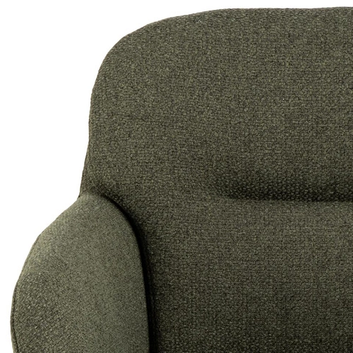 Jídelní židle Dora Actona zelená čalouněná s područkami moderní na kovových nohách