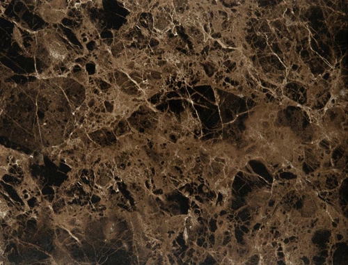 Sada 2 kulatých konferenčních stolků Dice mramorově hnědých moderních do obýváku 2v1