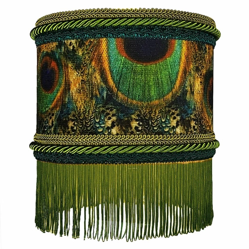 Závěsné boho svítidlo z veluru Aguila N 1 Las Plumas zelená do obýváku a ložnice 25 cm