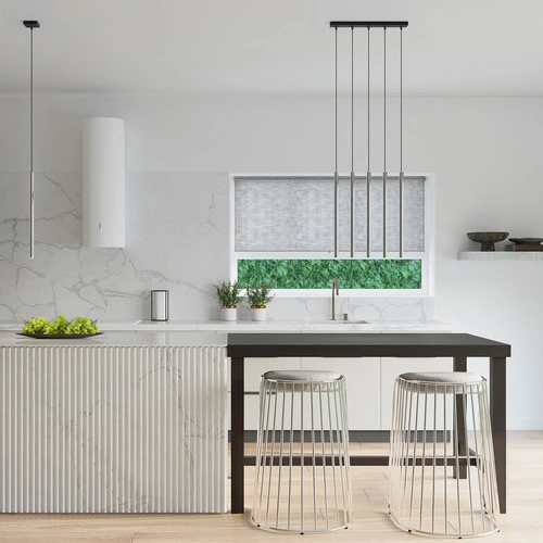 Závěsné svítidlo Pastelo chrom lesklý moderní výškově nastavitelné nad stůl do obýváku nebo jídelny