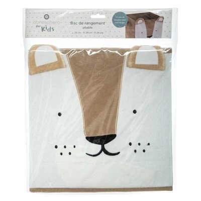 Textilní box do regálu Kali Lew Atmosphera 30x30 hnědý na hračky do dětského pokoje