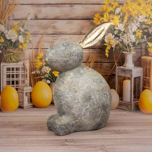 Intesi velká velikonoční dekorace králík šedý 49 cm na komodu nebo do obýváku