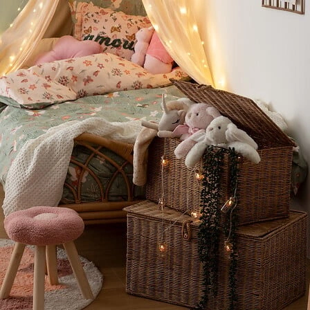 Sada 3 papírových košů Elio Atmosphera na uložení s víkem přírodní