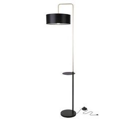 Stojací lampa Impact černá+zlatá matná 1x40W E27 stínítko černé