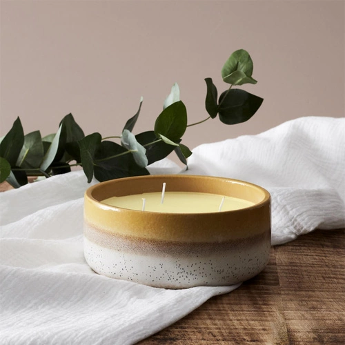 Intesi vonná svíčka v keramice citronová tráva moderní dekorativní do obýváku 16,5 cm