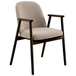 Skandinávská jídelní židle Leo čalouněná s područkami béžová dub Actona