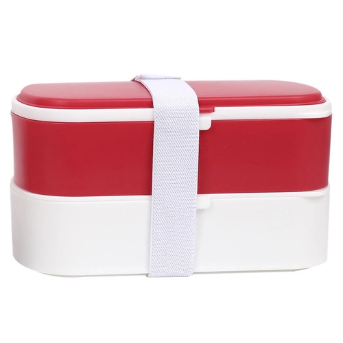 Intesi Sada dvoupatrových lunchboxů 3 díly s taškou červená na práci a do školy