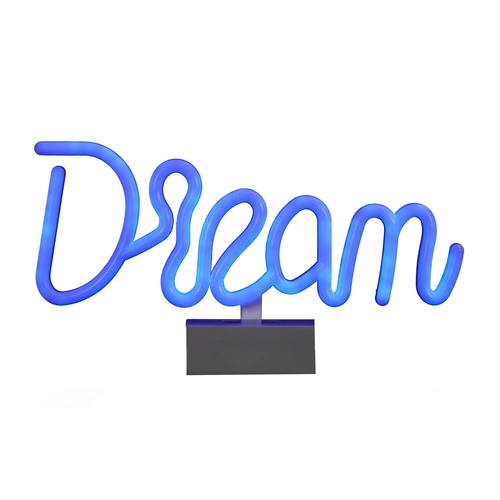 Dětská LED noční lampička Dream Intesi bílá moderní bezdrátová s neonovým efektem