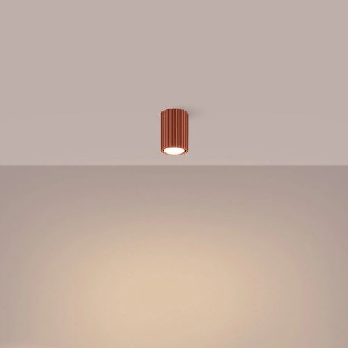 Stropní svítidlo KARBON 10 červené moderní hliníkové do obývacího pokoje a ložnice SOLLUX