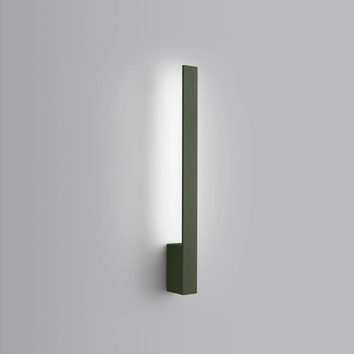 Moderní nástěnné LED svítidlo LAHTI 50 olivově zelené do obývacího pokoje a ložnice hliník