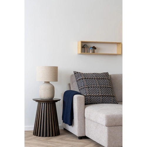 Bilby noční stolní lampa keramická béžová se skleněným stínidlem do ložnice