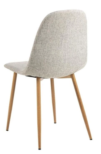 Jídelní židle Celia Actona světle šedá čalouněná skandinávská na kovových nohách