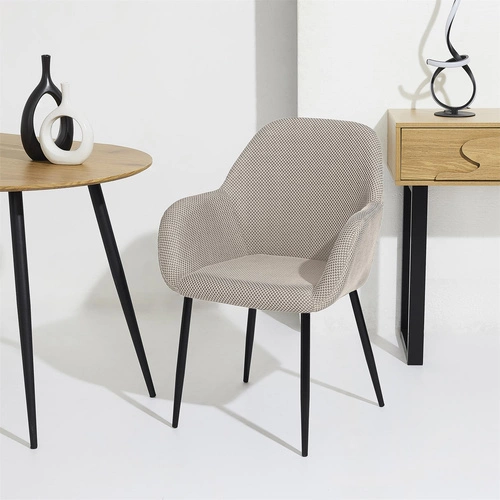 Čalouněná židle Lavia šedá Intesi do jídelny a obýváku moderní s područkami