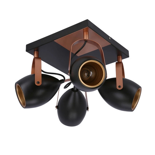 Stropní svítidlo černé Anica CANDELLUX moderní do obýváku a ložnice 32 cm 4xE14