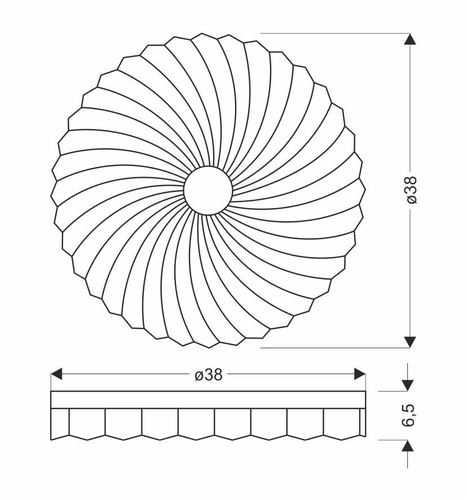 Stropní svítidlo Lemo dřevěná 24W LED 38cm bílá 4000K