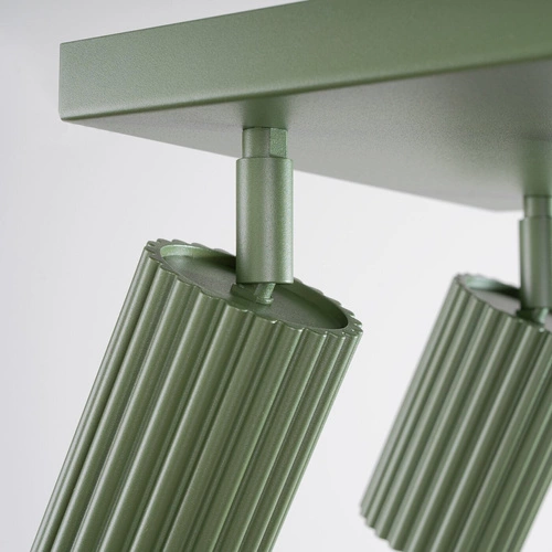 Stropní svítidlo KARBON 4 olivově zelené hliníkové glamour do obýváku a ložnice SOLLUX