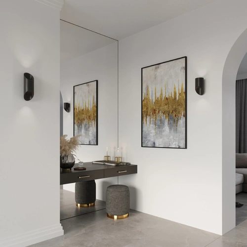 Nástěnné svítidlo Penne 20 cm černé moderní hliníkové do obýváku a ložnice Sollux