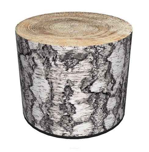 Zahradní kulatý puf Woody Intesi moderní voděodolný na zahradu balkon terasu 40 cm