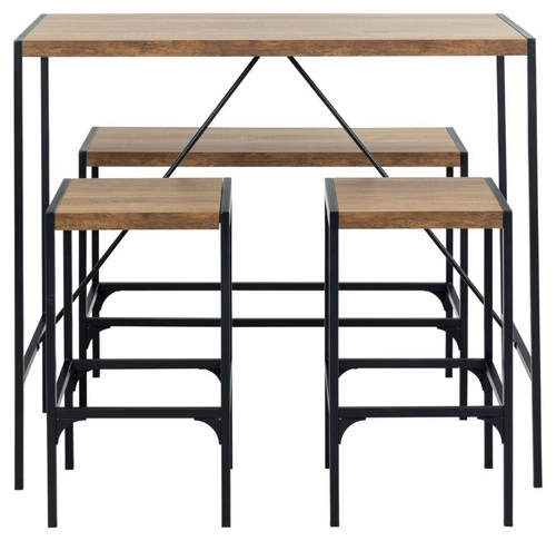 židle barováBahamský set barový stůl a y rustikální dubové dřevo