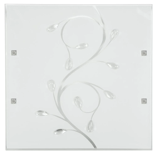 Stropní svítidlo bílé Fontana 30x30 křišťálové skleněné do obýváku a ložnice