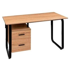 Psací stůl Brava loftový s zásuvkami 120 cm moderní černo-přírodní 5five