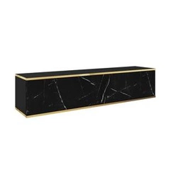 Visací RTV skříňka Hollar 135cm černá mramor Outlet